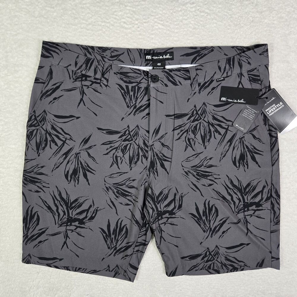 Travis Mathew Performance Stretch Mens 40x9 Tropical Gray Golf Shorts 40